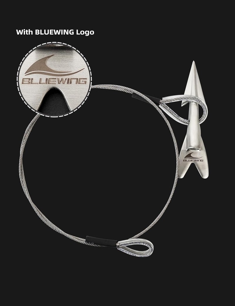 BLUEWING Heavy Duty Harpoon Rigged Dart Head 1pc with 460LB Stainless Steel Wire for Big Game Fishing - Image 3